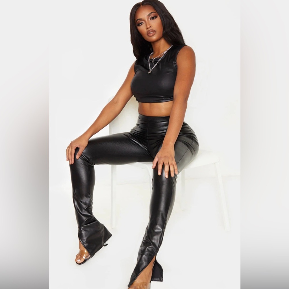 PLT Petite Faux Leather Pants